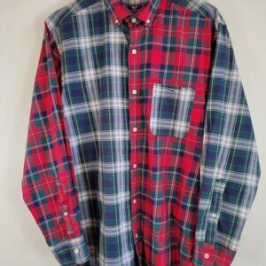 Vineyard Vines Red and Green Casual Button Down Shirt